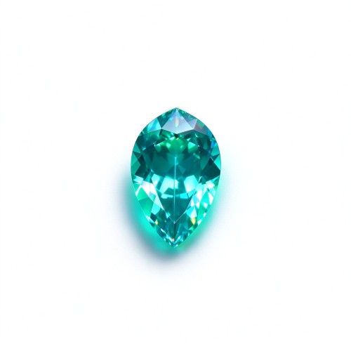 Paraiba Color Gemstone | Vibrant Blue Green Gemstone | Lab-Created, Pear Cut, 13x18mm | Rings, Pendants, Custom Jewelry