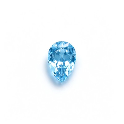 Aquamarine | Elegant Light Blue Gemstone | Lab-Created, Pear Cut, 13x18mm | Rings, Pendants, Custom Jewelry