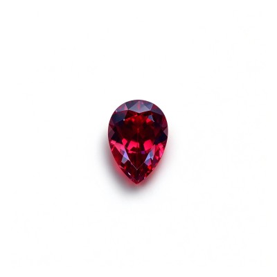 Pigeon Blood Red Gemstone | Vivid Red Gemstone | Lab-Created, Pear Cut, 13x18mm | Rings, Pendants, Custom Jewelry