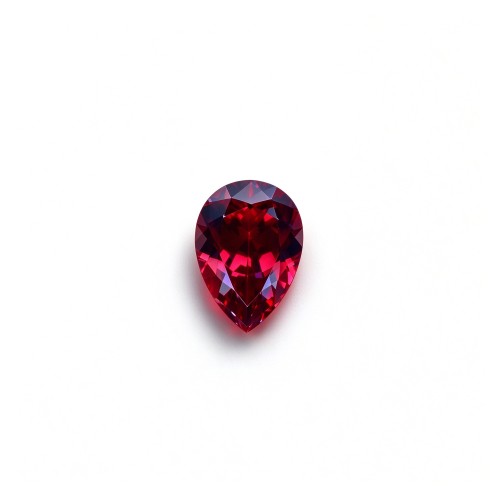 Pigeon Blood Red Gemstone | Vivid Red Gemstone | Lab-Created, Pear Cut, 13x18mm | Rings, Pendants, Custom Jewelry