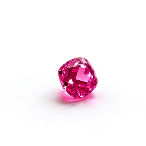Hot Pink Gemstone | Vivid Pink Gemstone | Lab-Created, Cushion Cut, 10x10mm | Rings, Pendants, Custom Jewelry