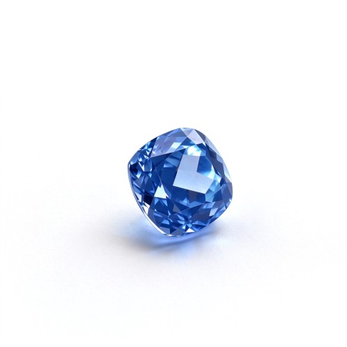Cornflower Blue Gemstone | Vivid Blue Gemstone | Lab-Created, Cushion Cut, 10x10mm | Rings, Pendants, Custom Jewelry