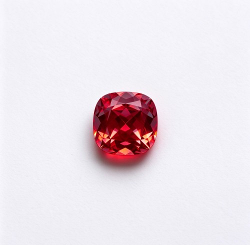 Lab-Created Ruby | Vivid Red Gemstone | Cushion Cut, 10x10mm | Rings, Pendants, Custom Jewelry