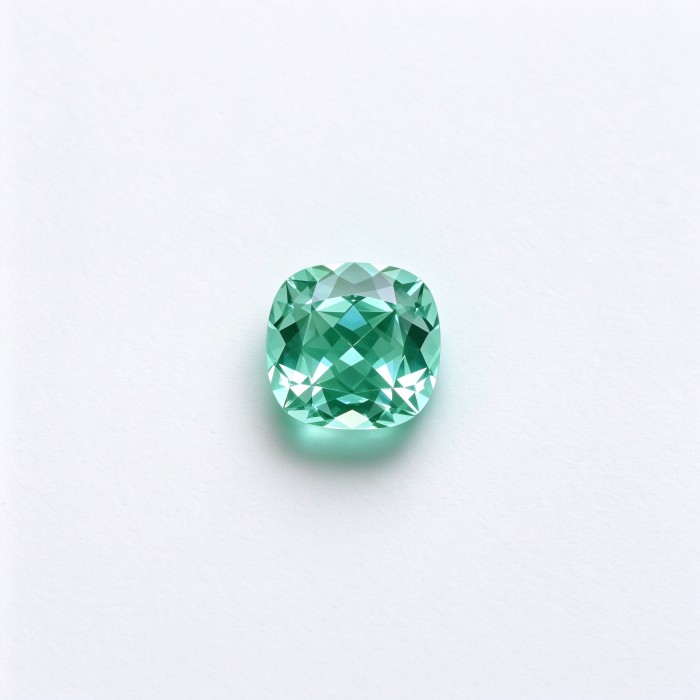 Mint Green Gemstone | Fresh Green Gemstone | Lab-Created, Cushion Cut, 10x10mm | Rings, Pendants, Custom Jewelry