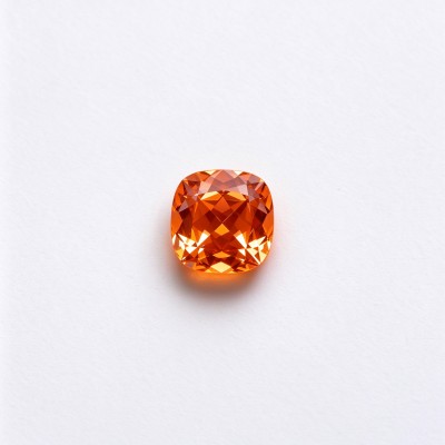 Fanta Orange Gemstone | Vibrant Orange Gemstone | Lab-Created, Cushion Cut, 10x10mm | Rings, Pendants, Custom Jewelry