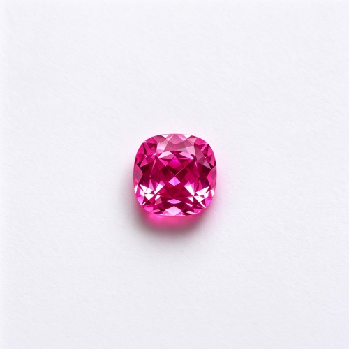 Hot Pink Gemstone | Vivid Pink Gemstone | Lab-Created, Cushion Cut, 10x10mm | Rings, Pendants, Custom Jewelry