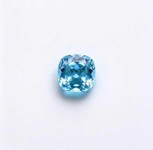 Aquamarine | Elegant Light Blue Gemstone | Lab-Created, Cushion Cut, 10x10mm | Rings, Pendants, Custom Jewelry