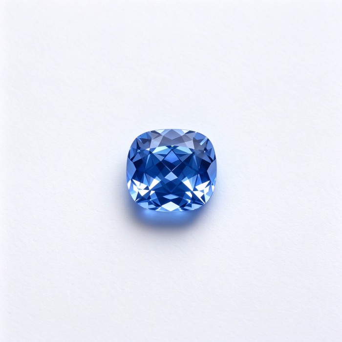 Cornflower Blue Gemstone | Vivid Blue Gemstone | Lab-Created, Cushion Cut, 10x10mm | Rings, Pendants, Custom Jewelry