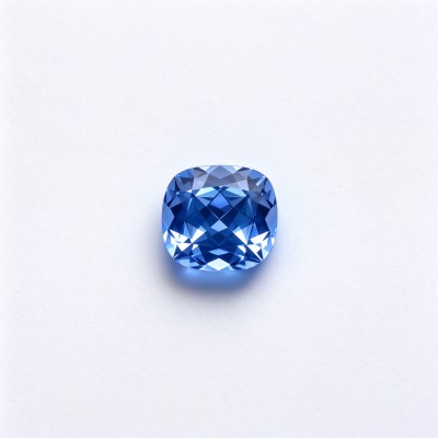 Cornflower Blue Gemstone | Vivid Blue Gemstone | Lab-Created, Cushion Cut, 10x10mm | Rings, Pendants, Custom Jewelry