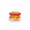 Fanta Orange Gemstone | Vivid Orange Loose Gemstone | Lab-Created, Emerald Cut, 10x14mm | Rings, Pendants, Custom Jewelry