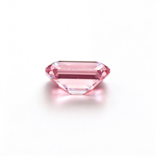 Sakura Pink Gemstone | Soft Blossom Pink Loose Gemstone | Lab-Created, Emerald Cut, 10x14mm | Rings, Pendants, Custom Jewelry