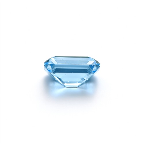 Aquamarine Gemstone | Beautiful Blue Gemstone | Lab-Created, Emerald Cut, 10x14mm | Rings, Pendants, Custom Jewelry