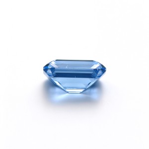 Cornflower Blue Gemstone | Vivid Blue Loose Gemstone | Lab-Created, Emerald Cut, 10x14mm | Rings, Pendants, Custom Jewelry