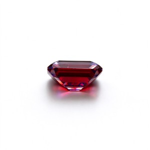 Pigeon Blood Red Gemstone | Vivid Deep Red Loose Gemstone | Lab-Created, Emerald Cut, 10x14mm | Rings, Pendants, Custom Jewelry