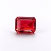 Lab-Created Ruby Gemstone | Vivid Red Loose Ruby | Emerald Cut, 10x14mm | Rings, Pendants, Custom Jewelry