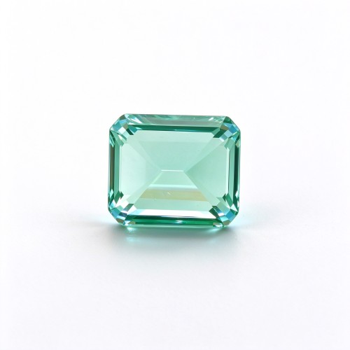 Mint Green Gemstone | Fresh Light Green Loose Gemstone | Lab-Created, Emerald Cut, 10x14mm | Rings, Pendants, Custom Jewelry