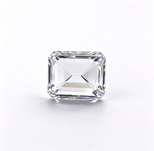 Lab-Created White Sapphire | Brilliant White Loose Gemstone | Emerald Cut, 10x14mm | Rings, Pendants, Custom Jewelry