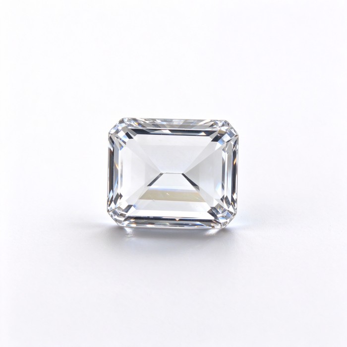 Lab-Created White Sapphire | Brilliant White Loose Gemstone | Emerald Cut, 10x14mm | Rings, Pendants, Custom Jewelry