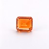 Fanta Orange Gemstone | Vivid Orange Loose Gemstone | Lab-Created, Emerald Cut, 10x14mm | Rings, Pendants, Custom Jewelry