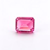 Hot Pink Gemstone | Vibrant Bright Pink Loose Gemstone | Lab-Created, Emerald Cut, 10x14mm | Rings, Pendants, Custom Jewelry