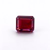 Pigeon Blood Red Gemstone | Vivid Deep Red Loose Gemstone | Lab-Created, Emerald Cut, 10x14mm | Rings, Pendants, Custom Jewelry