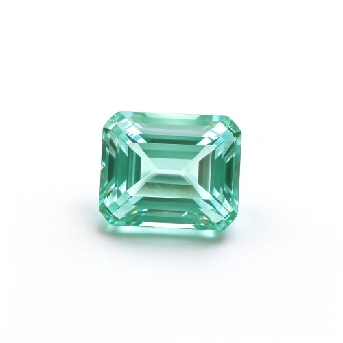 Mint Green Gemstone | Fresh Light Green Loose Gemstone | Lab-Created, Emerald Cut, 10x14mm | Rings, Pendants, Custom Jewelry