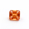 Fanta Orange Gemstone | Vivid Orange Loose Gemstone | Lab-Created, Emerald Cut, 10x14mm | Rings, Pendants, Custom Jewelry