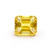 Canary Yellow Gemstone | Bright Sunshine Yellow Loose Gemstone | Lab-Created, Emerald Cut, 10x14mm | Rings, Pendants, Custom Jewelry