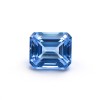 Cornflower Blue Gemstone | Vivid Blue Loose Gemstone | Lab-Created, Emerald Cut, 10x14mm | Rings, Pendants, Custom Jewelry