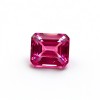 Rubellite Color Gemstone | Vibrant Pink Red Gemstone | Lab-Created, Emerald Cut, 10x14mm | Rings, Pendants, Custom Jewelry
