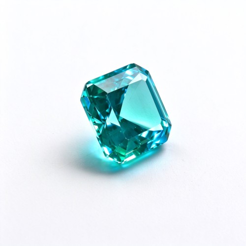 Paraiba Color Gemstone | Vibrant Blue Green Gemstone | Lab-Created, Emerald Cut, 10x14mm | Rings, Pendants, Custom Jewelry