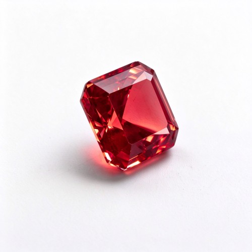 Lab-Created Ruby Gemstone | Vivid Red Loose Ruby | Emerald Cut, 10x14mm | Rings, Pendants, Custom Jewelry