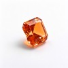 Fanta Orange Gemstone | Vivid Orange Loose Gemstone | Lab-Created, Emerald Cut, 10x14mm | Rings, Pendants, Custom Jewelry