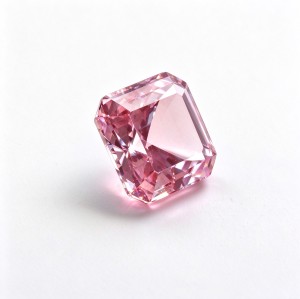 Sakura Pink Gemstone | Soft Blossom Pink Loose Gemstone | Lab-Created, Emerald Cut, 10x14mm | Rings, Pendants, Custom Jewelry