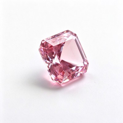 Sakura Pink Gemstone | Soft Blossom Pink Loose Gemstone | Lab-Created, Emerald Cut, 10x14mm | Rings, Pendants, Custom Jewelry