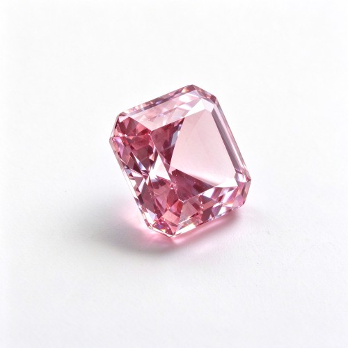 Sakura Pink Gemstone | Soft Blossom Pink Loose Gemstone | Lab-Created, Emerald Cut, 10x14mm | Rings, Pendants, Custom Jewelry