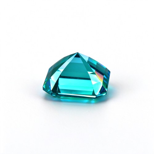 Paraiba Color Gemstone | Vibrant Blue Green Gemstone | Lab-Created, Emerald Cut, 10x14mm | Rings, Pendants, Custom Jewelry