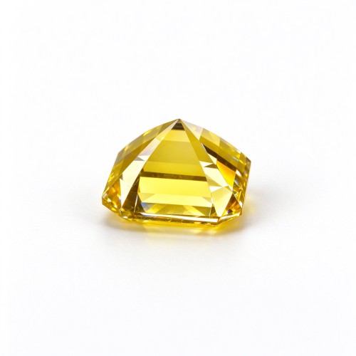 Canary Yellow Gemstone | Bright Sunshine Yellow Loose Gemstone | Lab-Created, Emerald Cut, 10x14mm | Rings, Pendants, Custom Jewelry