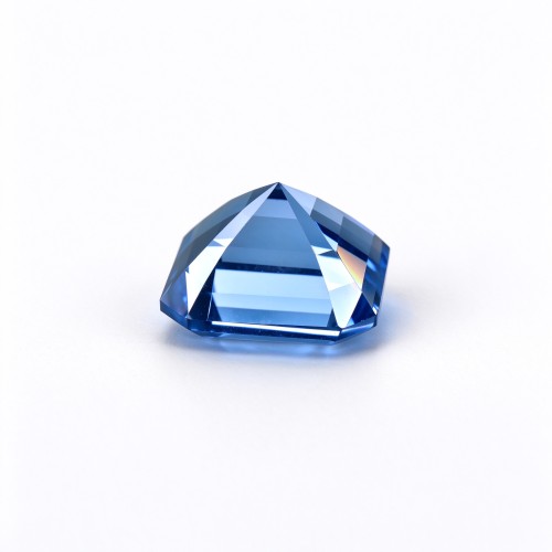 Cornflower Blue Gemstone | Vivid Blue Loose Gemstone | Lab-Created, Emerald Cut, 10x14mm | Rings, Pendants, Custom Jewelry
