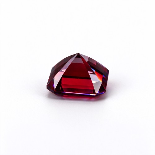 Pigeon Blood Red Gemstone | Vivid Deep Red Loose Gemstone | Lab-Created, Emerald Cut, 10x14mm | Rings, Pendants, Custom Jewelry