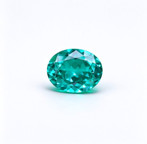 Paraiba Color Gemstone | Vibrant Blue Green Gemstone | Lab-Created, Oval Brilliant Cut, 13x18mm | Rings, Pendants, Custom Jewelry