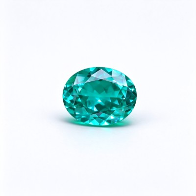 Paraiba Color Gemstone | Vibrant Blue Green Gemstone | Lab-Created, Oval Brilliant Cut, 13x18mm | Rings, Pendants, Custom Jewelry