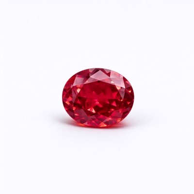 Lab-Created Ruby Gemstone | Vivid Red Ruby | Oval Brilliant Cut, 13x18mm | Rings, Pendants, Custom Jewelry
