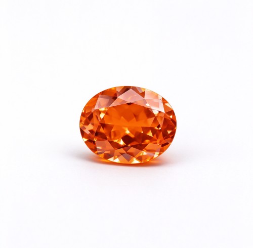 Fanta Orange Gemstone | Vibrant Orange Loose Gemstone | Lab-Created, Oval Brilliant Cut, 13x18mm | Rings, Pendants, Custom Jewelry