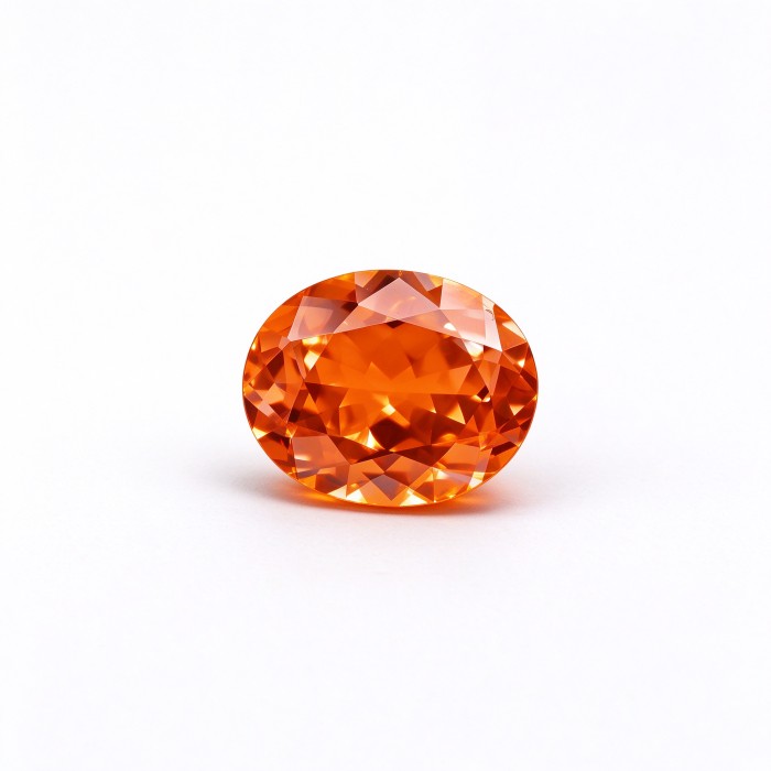 Fanta Orange Gemstone | Vibrant Orange Loose Gemstone | Lab-Created, Oval Brilliant Cut, 13x18mm | Rings, Pendants, Custom Jewelry