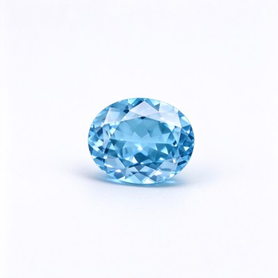 Aquamarine Gemstone | Beautiful Ocean Blue Gemstone | Lab-Created, Oval Brilliant Cut, 13x18mm | Rings, Pendants, Custom Jewelry