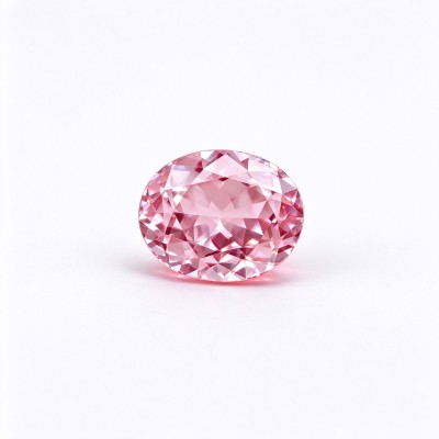 Sakura Pink Gemstone | Soft Cherry Blossom Pink Loose Gemstone | Lab-Created, Oval Brilliant Cut, 13x18mm | Rings, Pendants, Custom Jewelry