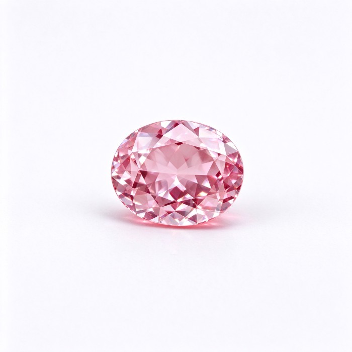 Sakura Pink Gemstone | Soft Cherry Blossom Pink Loose Gemstone | Lab-Created, Oval Brilliant Cut, 13x18mm | Rings, Pendants, Custom Jewelry