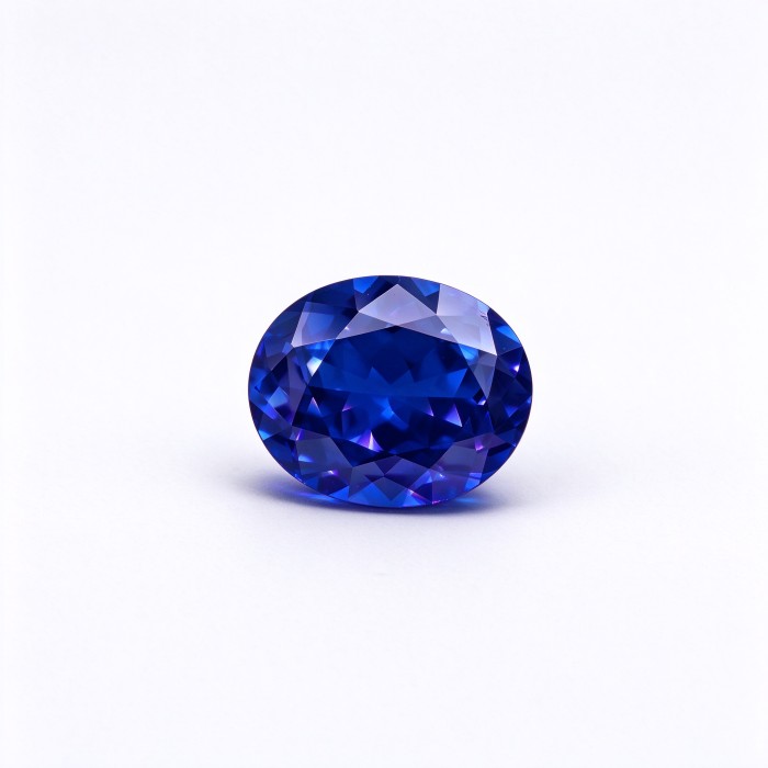 Royal Blue Gemstone | Deep Royal Blue Loose Gemstone | Lab-Created, Oval Brilliant Cut, 13x18mm | Rings, Pendants, Custom Jewelry