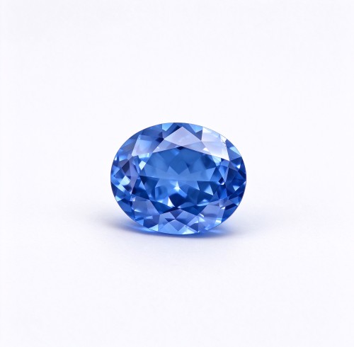 Cornflower Blue Gemstone | Vivid Blue Loose Gemstone | Lab-Created, Oval Brilliant Cut, 13x18mm | Rings, Pendants, Custom Jewelry